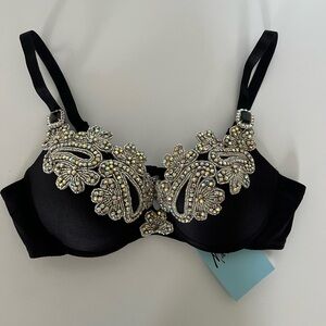 Marciano Embellished Black Bra